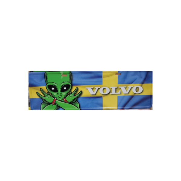 Placa Refletiva ET Volvo Bandeira Suécia