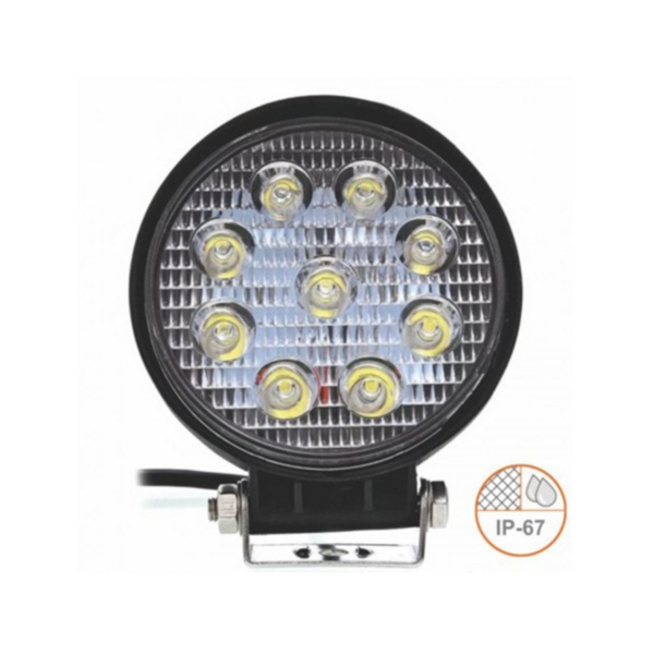 Farol de Milha 9 Leds Redondo